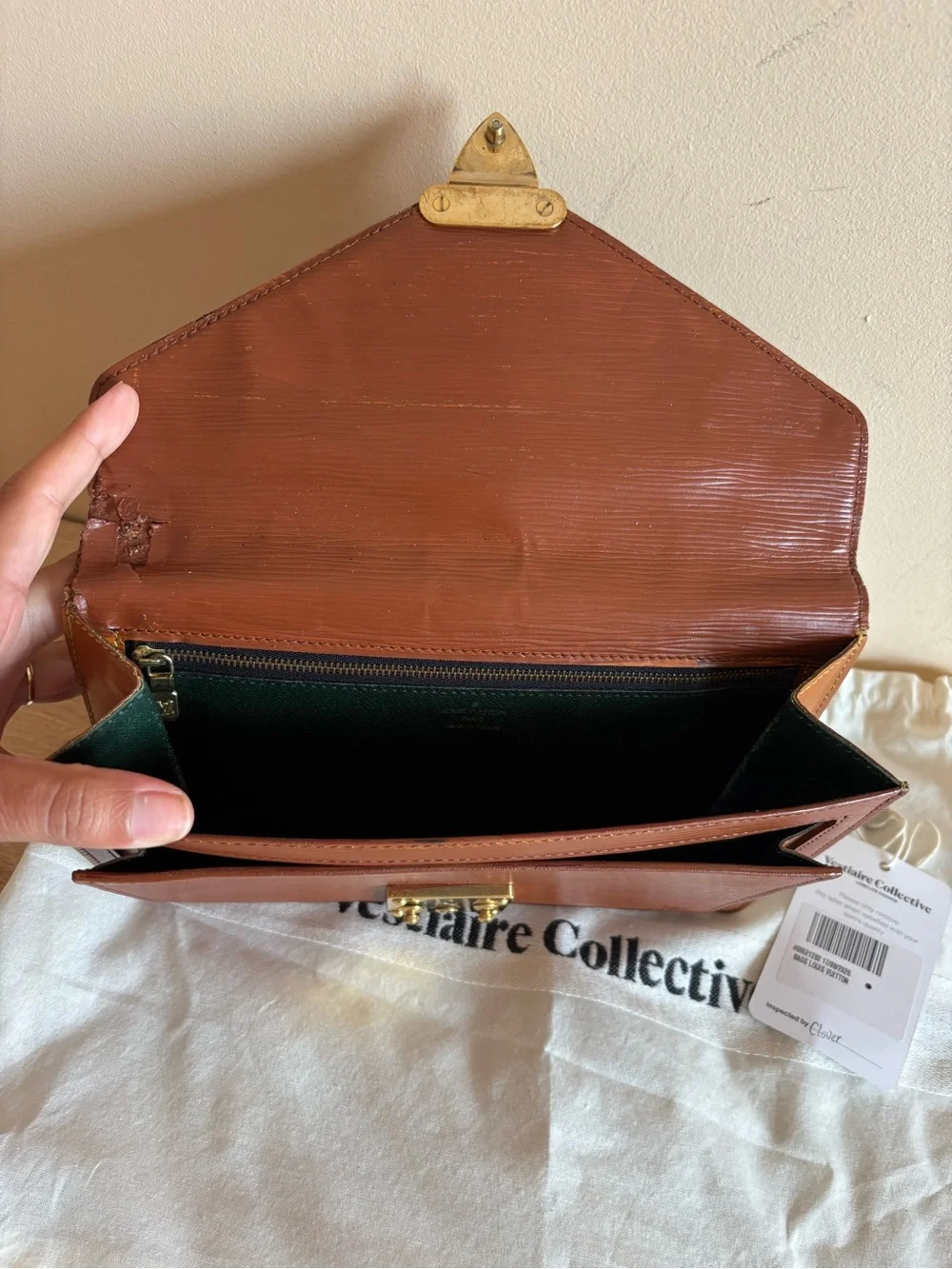 Authentic Louis Vuitton leather clutch